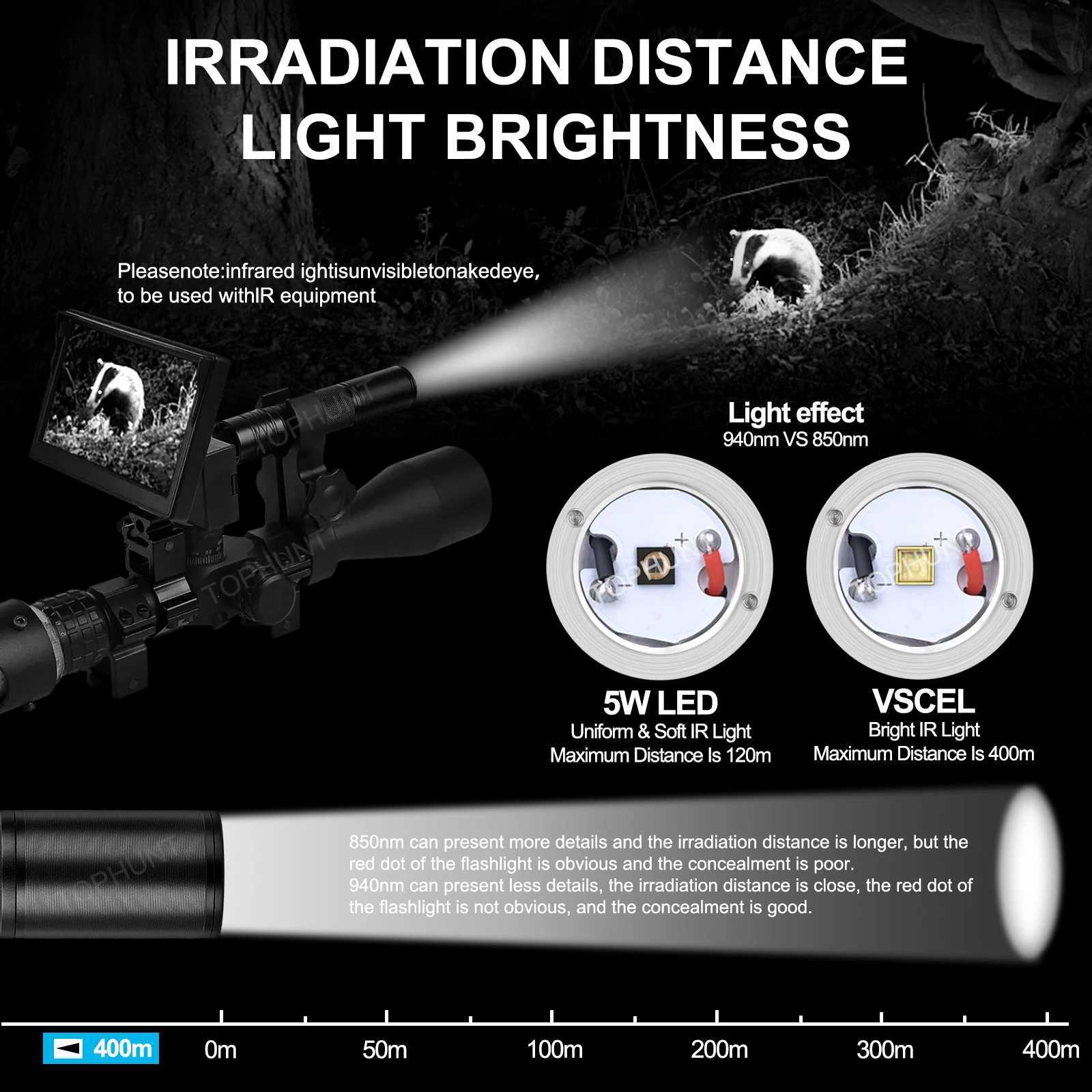 New Arrival TOPHUNT W3 tra long distance zo Vcsel 850nm IR Illuminator Flash 940nm Torch 400m Z241109