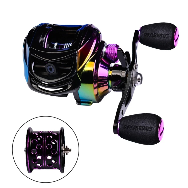 Ultralight X5QF Baitcasting Reel Casting Reel Smooth Metal Fishing Reel 9 +1 BB with Deep or Shallow Spool for Bass Fishing smile +