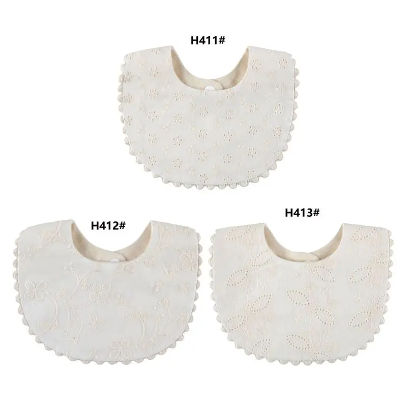 2020 New Baby Bibs Newborn 2025 Embroidery Floral Princess Cotton Bandana Feeding Saliva new Towel P31B