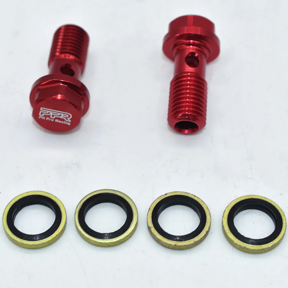 Brake and Hydraulic Clutch Oil Hose Fuel Hose oil cooler Refitting aluminum M10 Bolts For Connector End smile