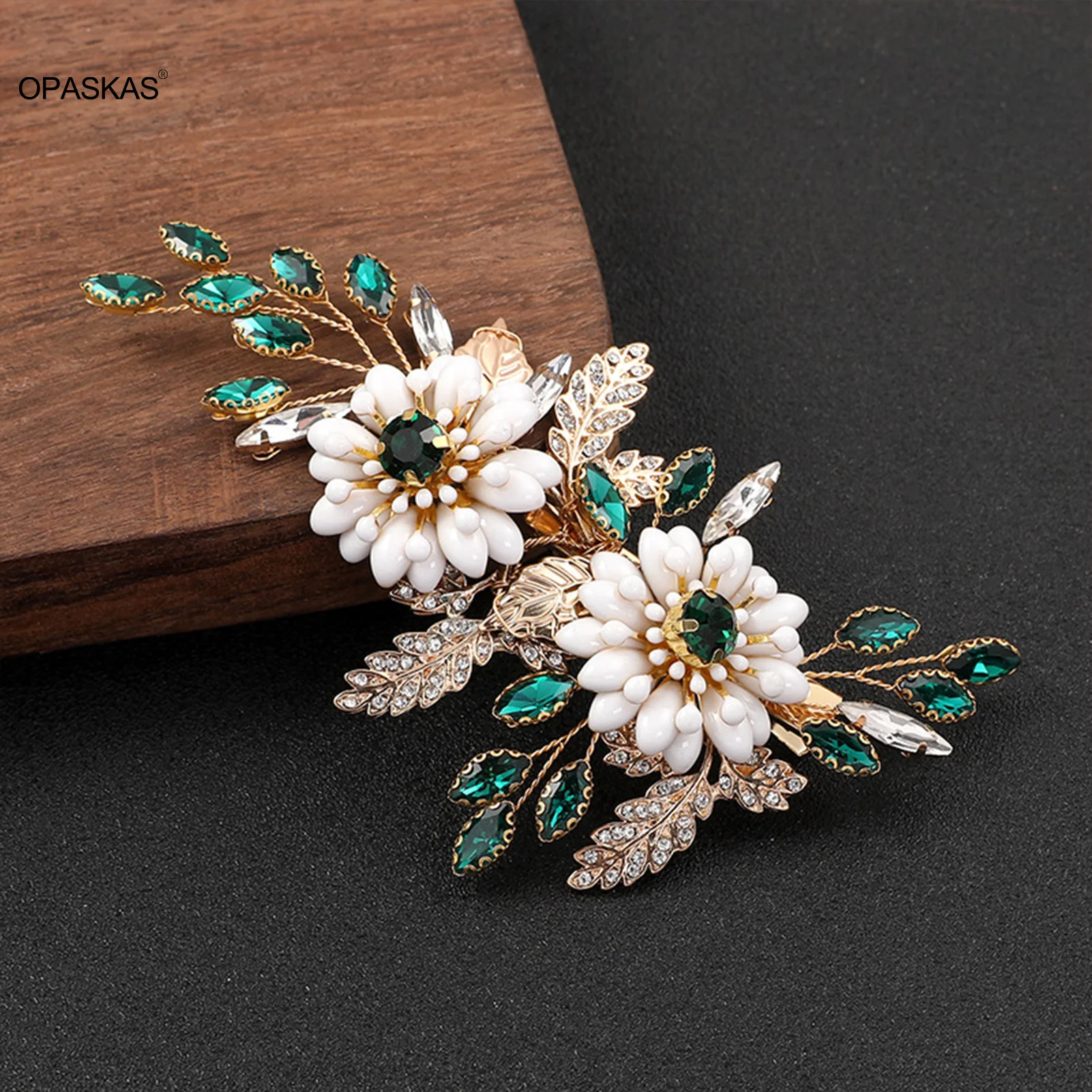 Rhinestones Clips Bride Hair Floral Hairpin Barrettes Bridesmaid Wedding Hair Accessoreis For Women Queen Hair Jewelry 2023 New smile