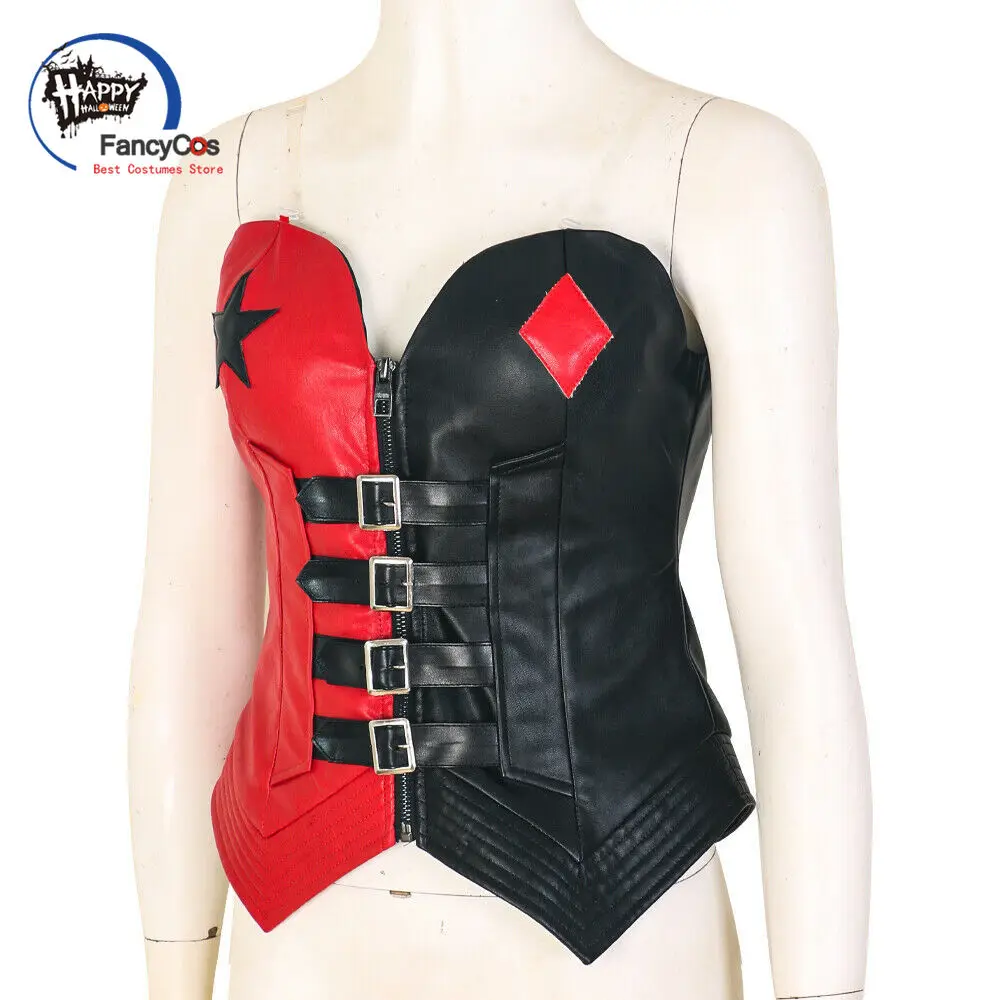 2021 Anime Harley Costume Cosplay Quinn Corset Costume Harleen Cosplay Quinzel Monster Bustier Halloween Costumes for Women smile
