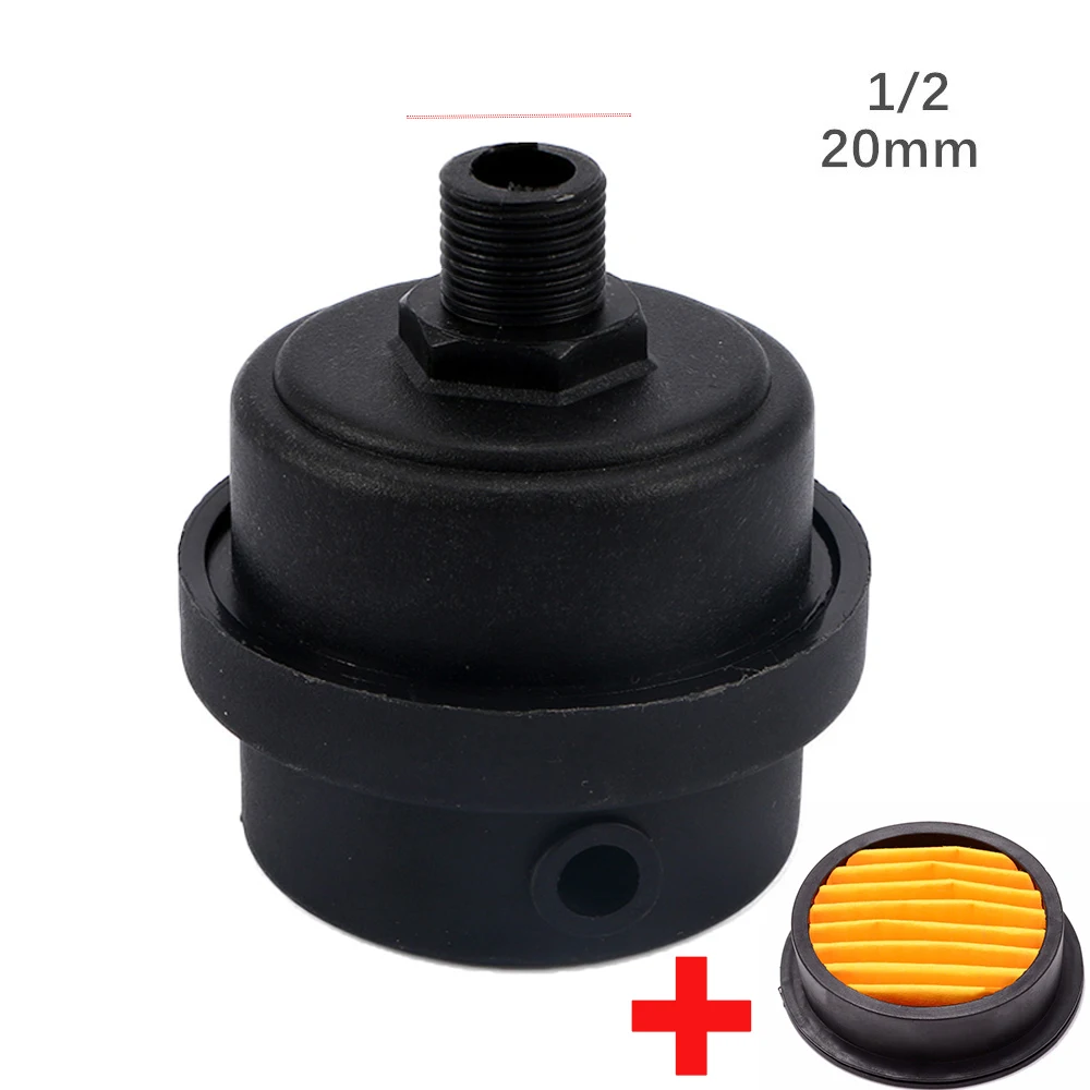 12mm/20mm Air Compressor Muffler 1/2'' 1/4'' Thread Air Filter Parts Metal Air Compressor Intake Filter Noise Muffler Silencer