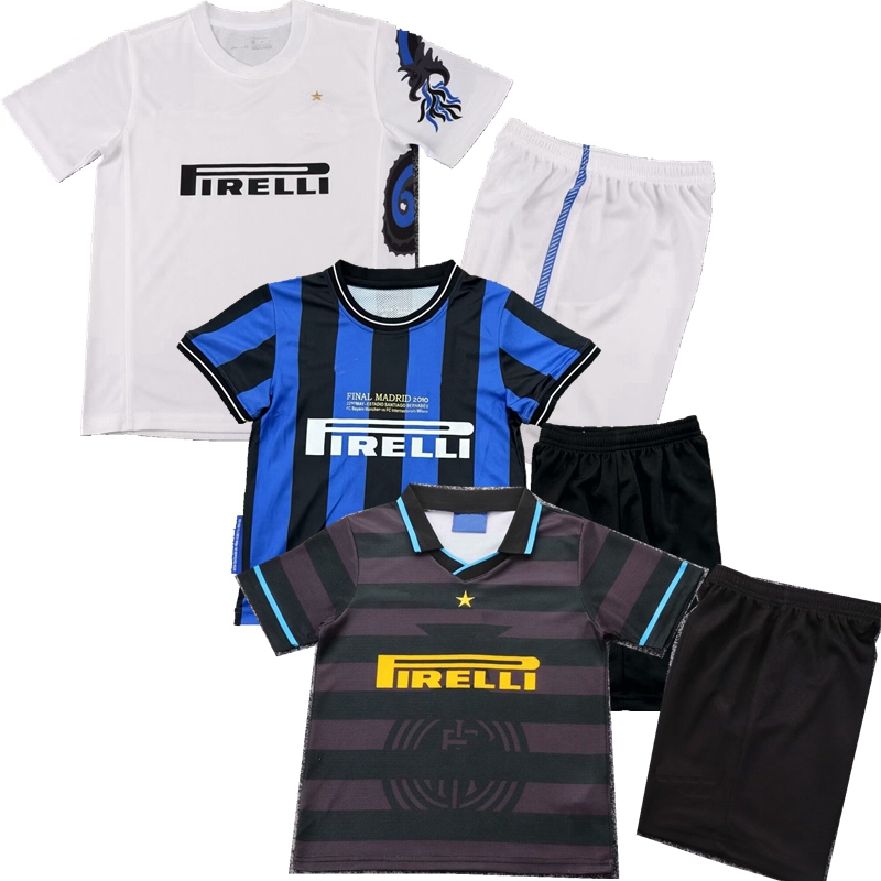 Retro classic 1997 98 2009 2010 11 Inter KIDS soccer jerseys MilanS J.ZANETTI SNEIJDER MILITO MATERAZZI STANKOVIC CAMBIASSO RONALDO Boys girls sets football shirt