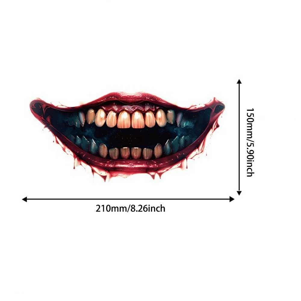 1/20 Halloween haunted house horror thriller big mouth tattoo stickers costume party face stickers suitable for holiday parties W241109