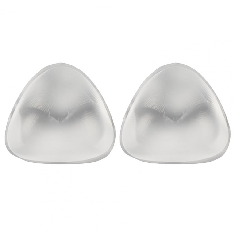Almohadillas de pecho impermeables reutilizables para mujer, pegatina de sujetador suave, almohadillas de realce de pecho triangulares de silicona
