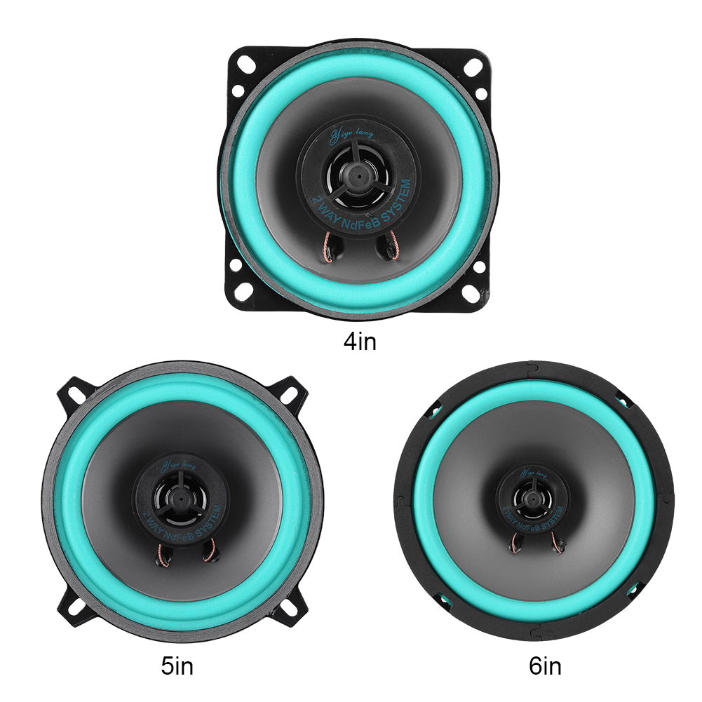 4/5/6 Inch Car Audio Music Stereo Sensitivity 92dB HiFi Coaxial Subwoofer 12V Full Range Speaker Damp-proof Car Subwoofer Stereo
