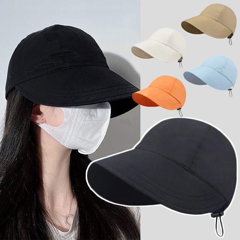 Spring Summer Bucket Hat Wide new Brim 2025 Sun Hat for Women Drawstring Adjustable Foldable Beach Hats Quick-drying Visors Fisherman Cap
