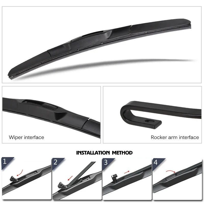 For Patrol KAWOO Nissan Y60/Ptrol GR Y61/Patrol Y61/Patrol Y62 Car Windcreen Wipers Blades Year From 1987 To 2016 Fit U Hook Arm smile Y61/ Y61/