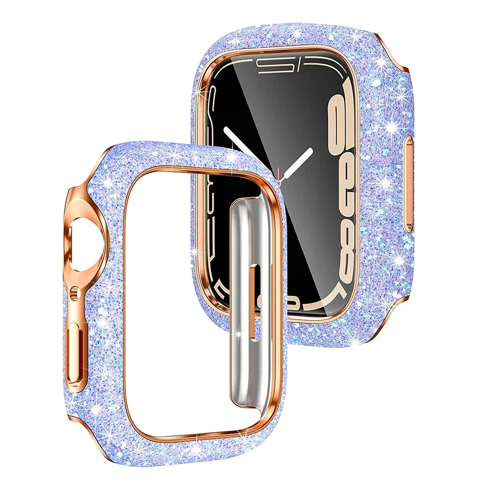 Diamond Case for Apple Watch 45mm 41mm 44mm 40mm Bling Crystal Bumper Shell Protector Cover for iWatch Series 9 8 7 6 4 SE