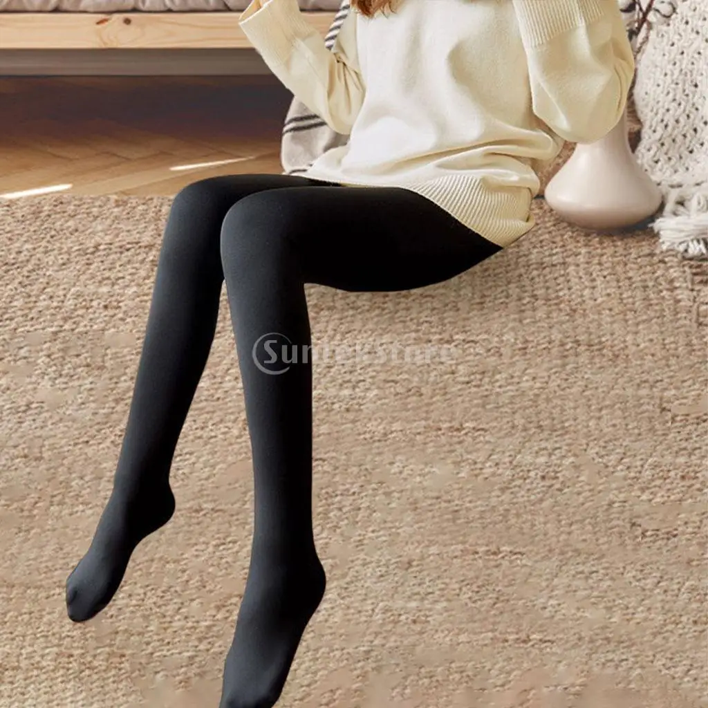 Sexy Spring Autumn 80g Warm Thermal Pantyhose Women Sock Pant Fake Stockings Panty Skin Effect Thin Translucent Tights Leggings smile