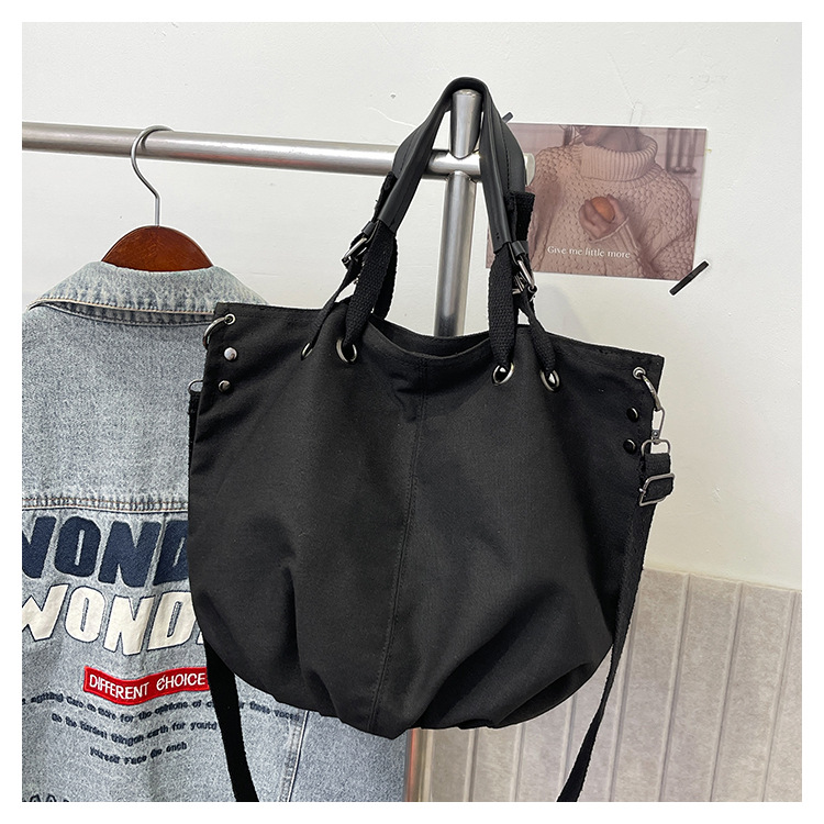 2025 Designer 2024 Lazy Style 3 Large Capacity workwear Canvas Multi functional Shoulder Crossbody Student Commuter Handheld Tote Bag