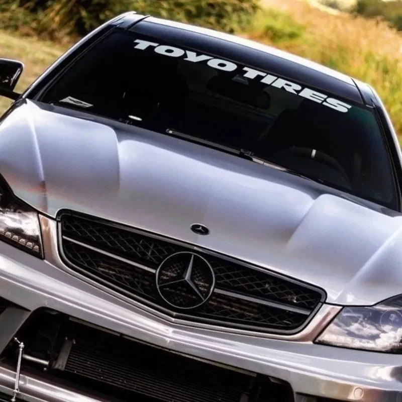 1PCS Toyo Tires 2025 Car new Sunshade Stickers Cool Front Rear Windshield Window Decals Reflective Car Accessories Waterproof Vinyl