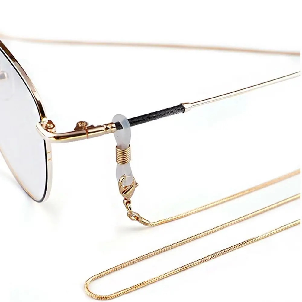 Holder Chain Metal Glasses Hanging Chain Women's Snake Bone Chain Mask ddmysmile Chain Hanging Neck Sunglasses Lanyard Rope 75Cm Smile