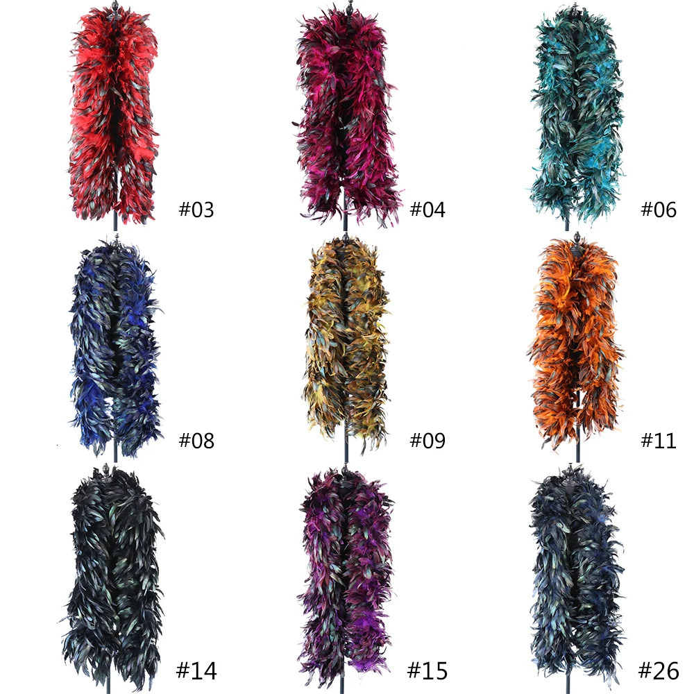 Chicken Boa Feathers Red Dress Decorative Accessories Thick Clothing Carnival Clothing Creative Casual Feathers 241108