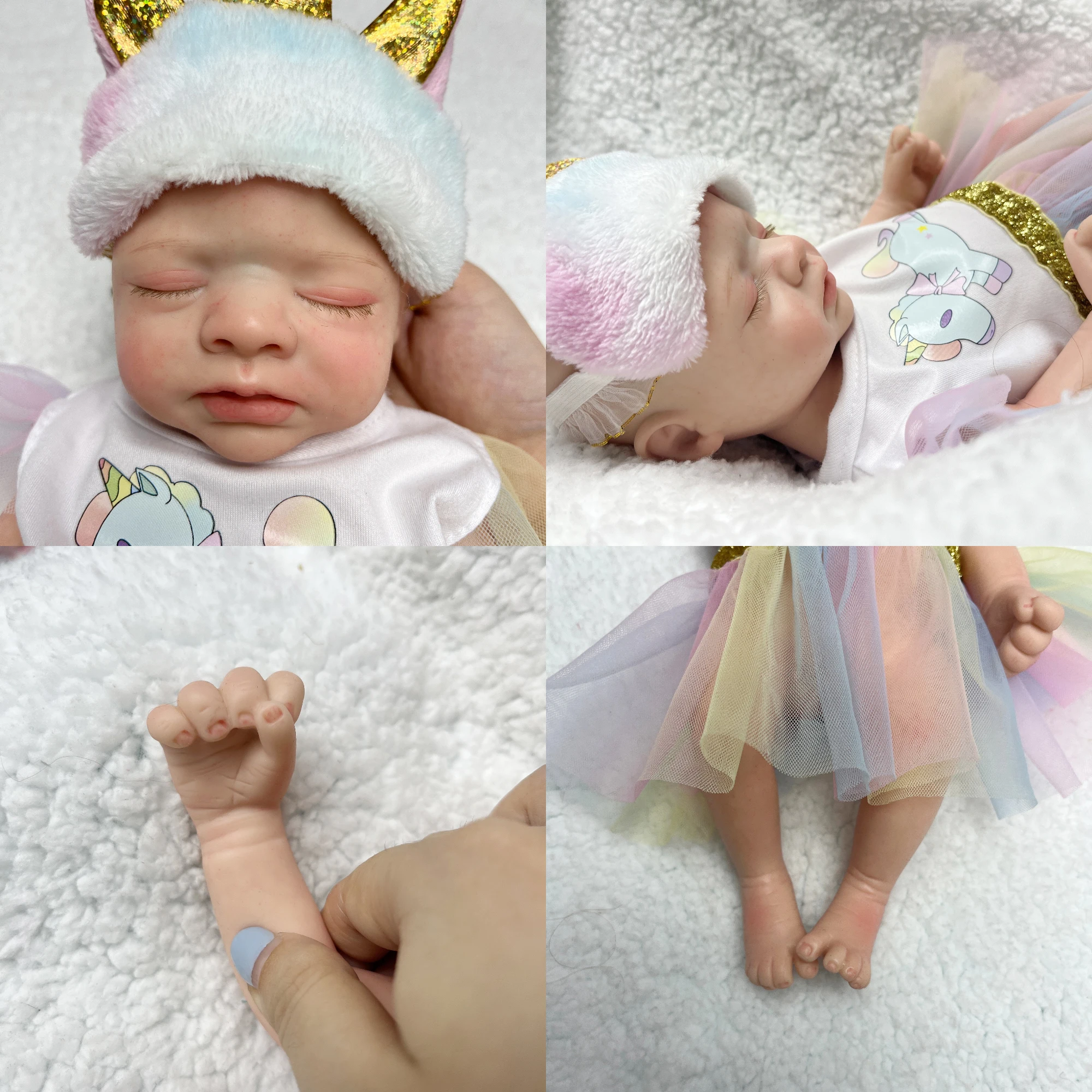 33CM Girl Full Body Soft Solid Silicone Reborn new Dolls 3D Painted/Unpainted Bebe Reborn Doll Reborn De 2025 Silicona Cuerpo Entero