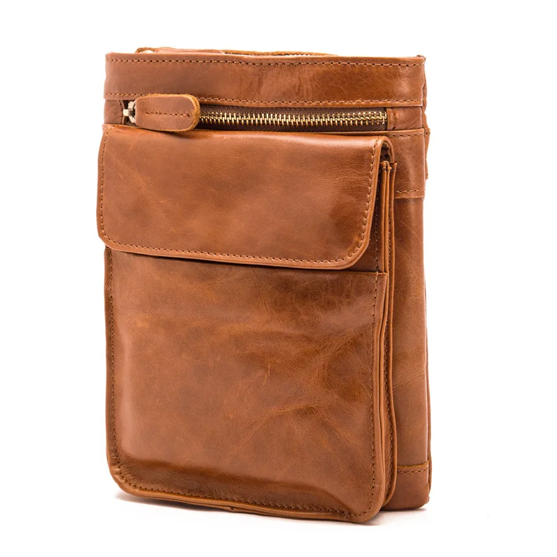 Pack Waist Fanny Vintage Bag For Men Leather Shoulder ddmysmile Bags Outdoor Belt Leg Hip Sacks Man Belt Pouch Cell Phone Pocket For Male Smile