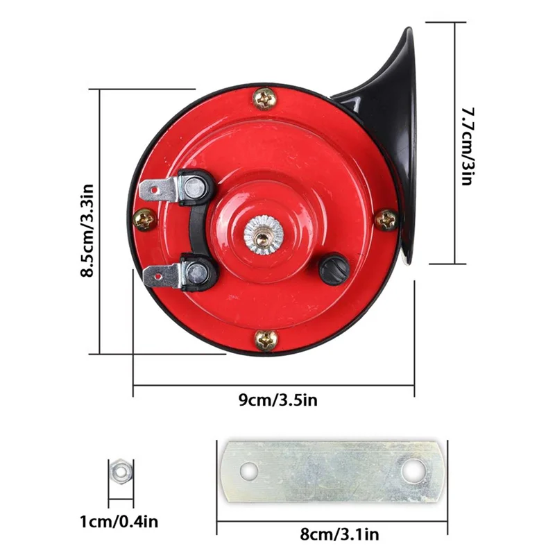 2PCS 300DB Train Horn for Trucks The Loudest Waterproof Loud Air Electric Snail Horn 12/24/48V Double Horn Sound