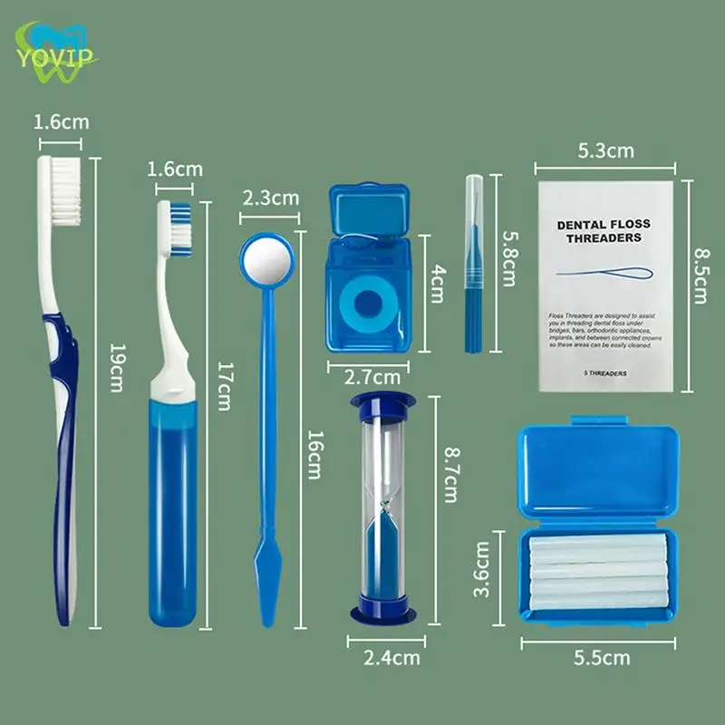 Dental Teeth Orthodontic 8Pcs/Set Kits Oral Care Whitening Tool Portable Outdoor ddmysmile Suit Interdental Brush Oral Cleaning Care Smile