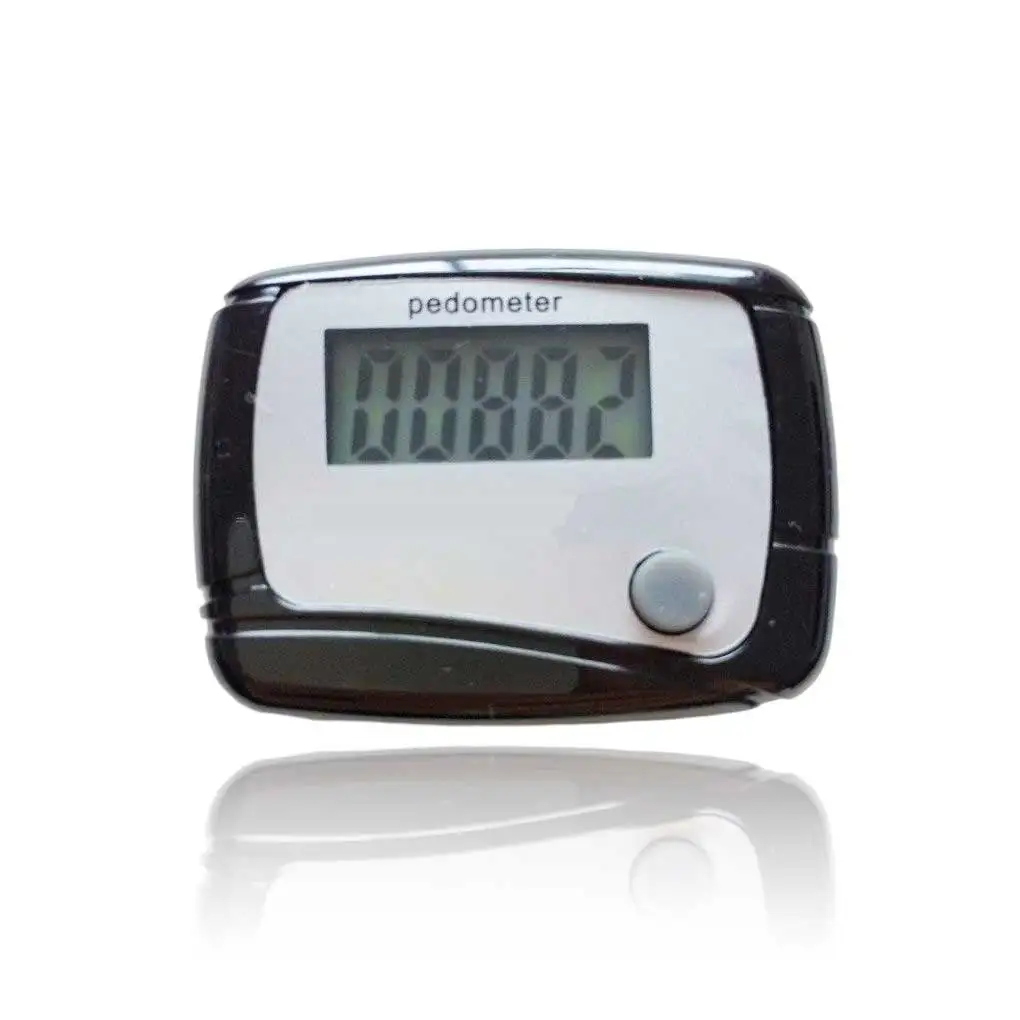Random Portable Pedometer Color with Clip LCD Step Counter Tracker smile
