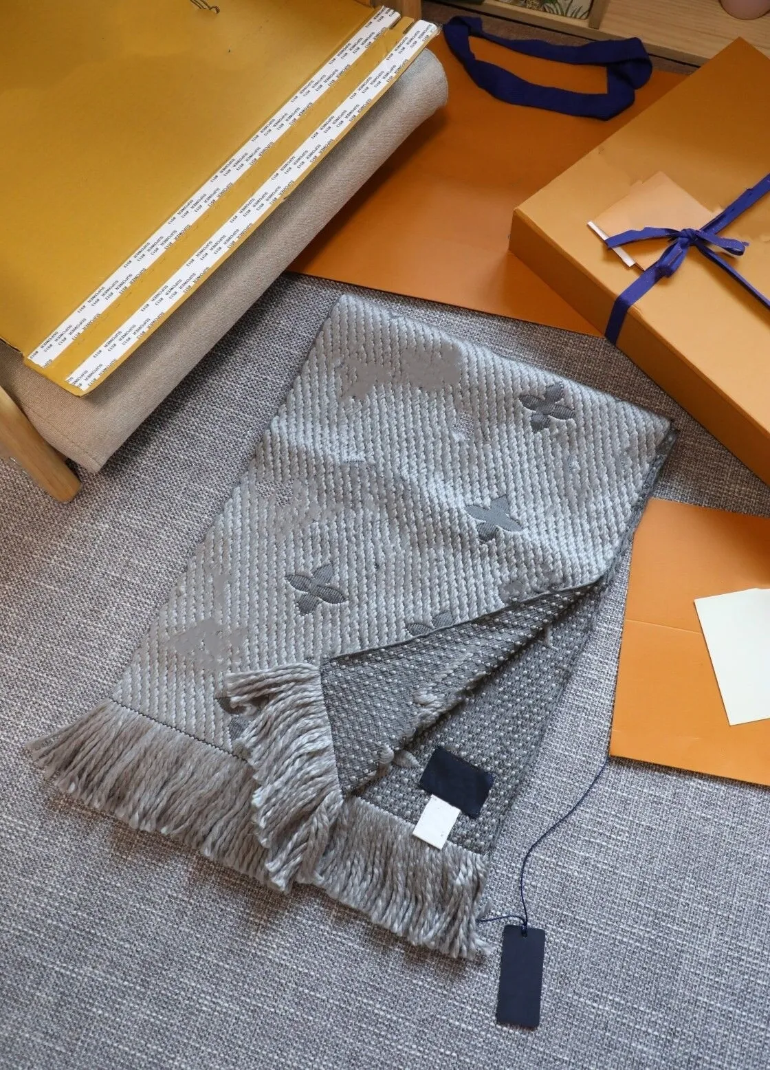 Designer Scarf Women Men's Knit Cashmere Wool Scarf Women's Scarf Fashion Women's Classic Letter Shawl Echarpe gift With Box high quality