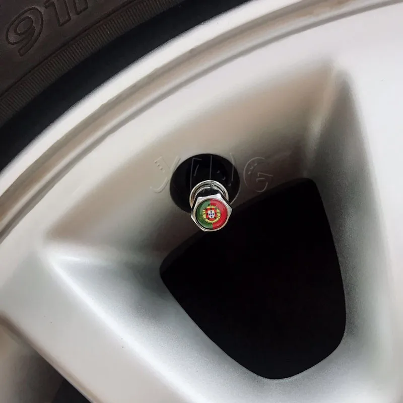 4pcs/set Portugal Car Tire Valve Cap Universal Wheel Valve Stems Caps Tyre Airtight Cover For Mercedes BMW Ford Opel Renault