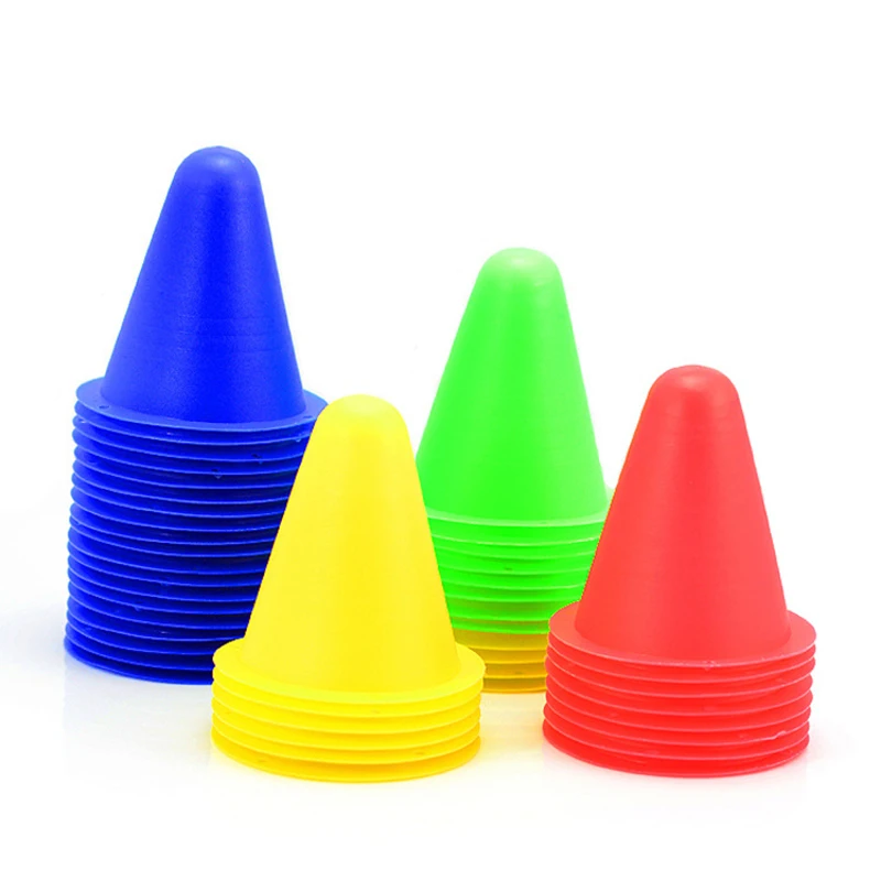 Skate Marker ddmysmile 8Cm 10Pcs/Lot Cones Roller Soccer Rugby Basketball Roller Training Marker Cup Football Sign Bucket Road Cone Obstac Smile