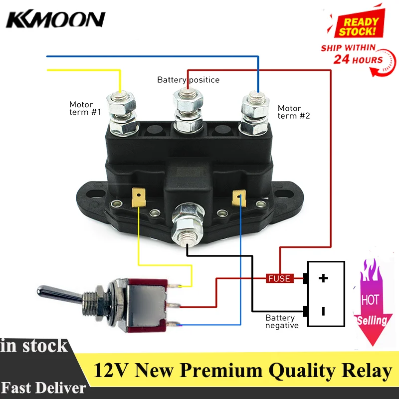 12 V New Premium Quality Relay Winch Motor Reversing Solenoid Switch New accessories