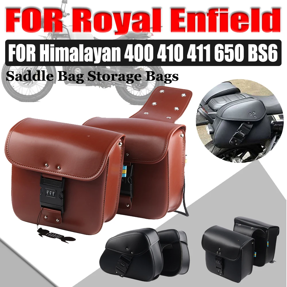Retro Luggage Side Bag Tool Storage Bags For Royal Enfield Himalayan 400 411 650 BS6 Motorcycle Parts Rear Seat Bag Saddle Bag