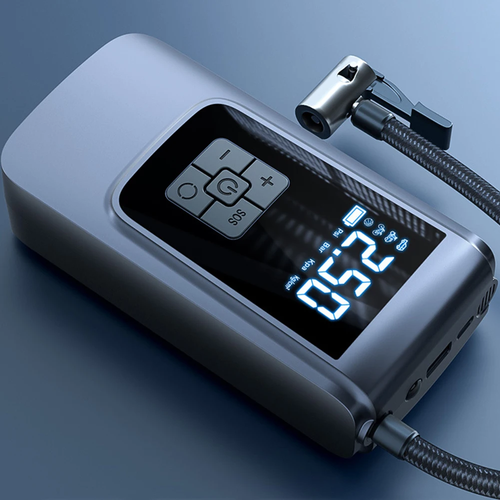 Iator 7.4/12V Car Tire 150Psi 6000Mah Air Compressor Electric Iator ddmysmile Pump Digital Air Pump For Ddmysmile Vehicle Truck Motorbike Ball Smile