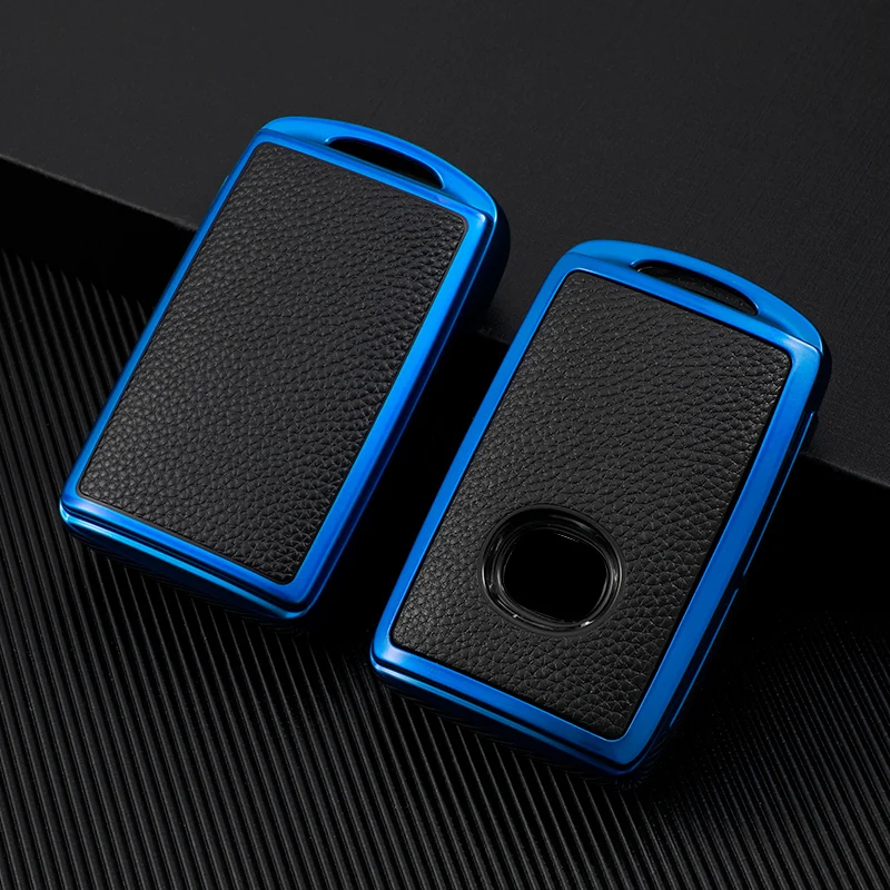 Car TPU Smart Leather Key Case Cover for Mazda 3 Alexa CX4 CX5 CX-5 CX8 CX-30 CX30 2019-2020 Holder Protector Shell Accessories smile