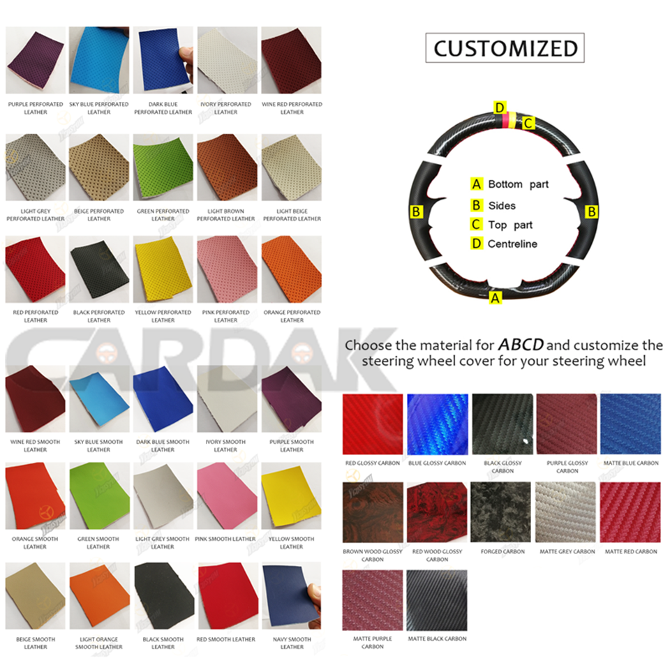 Customized Steering Wheel Car Cover Non-Slip Car Accessories For Mazda 3 Axela Mazda 6 Atenza Mazda 2 CX-3 CX3 CX-5 CX5 CX- smile CX- CX-