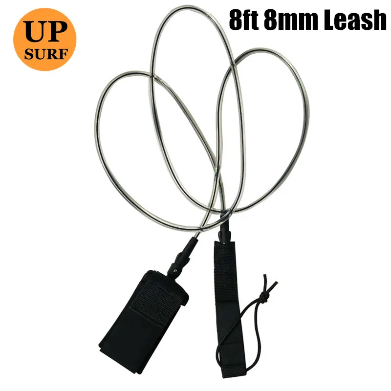 SUP surf leash Laisse Surf Neoprene Leash 8ft 8mm transparent clear/blue/black Surfboard Leash Stand up paddle board leash smile
