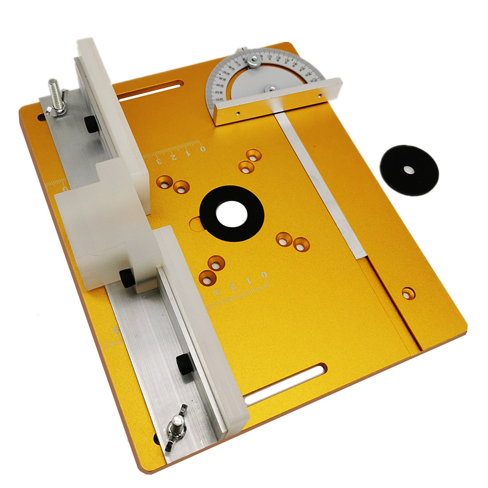 Aluminum Router 2025 Table Insert Plate new W/ Miter Gauge for Woodworking Benches Table Saw Multifunctional Trimmer Engraving hine