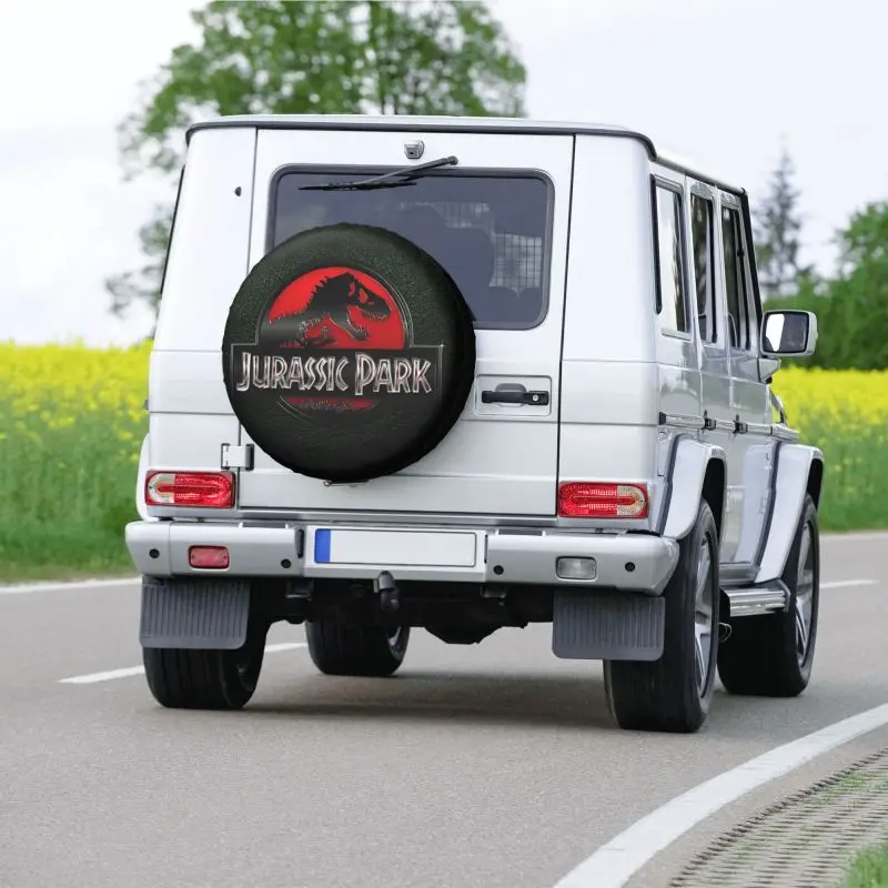 Jurassic Park Spare Tire Cover for Toyota RAV4 Prado Jeep RV SUV Dinosaur World Car Wheel Protector Covers 14" 15" 16" 17" Inch
