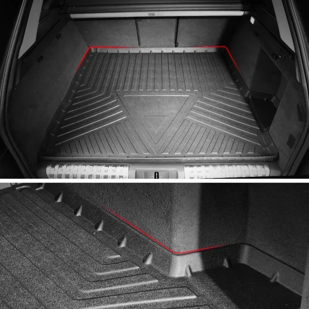 Rear Cover Car Trunk Mat Non-Slip Waterproof Rubber ddmysmile TPE Cargo Liner Accessories For Hyundai Verna Sedan 2017-2020 Smile