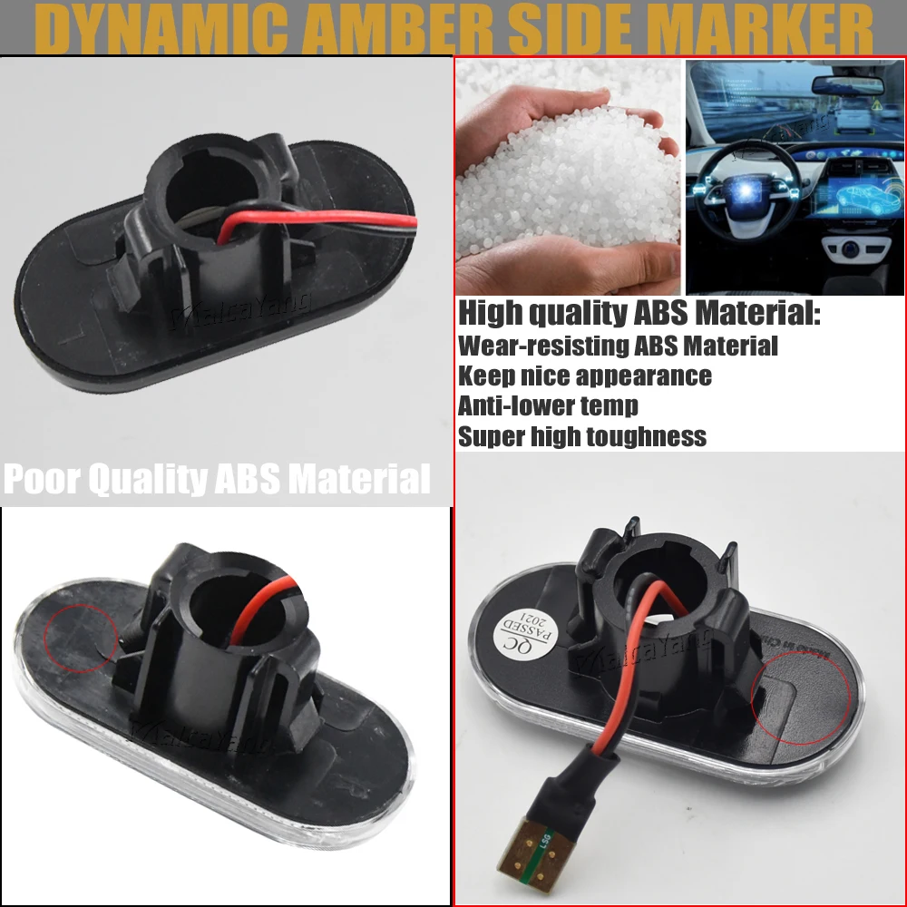 For Renault Clio 1 2 KANGOO MEGANE ESPACE TWINGO MASTER Led Dynamic Side Marker Turn Signal Light for Nissan Opel Smart FORTWO
