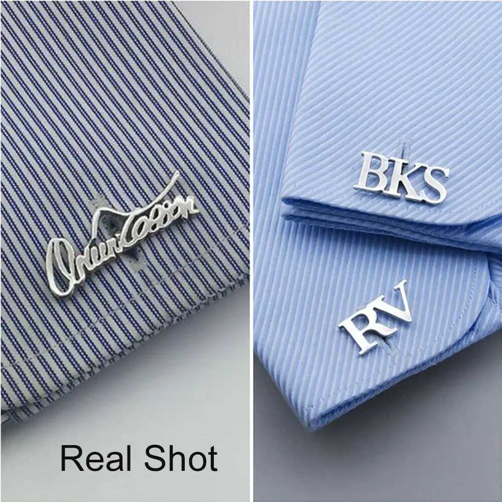 Customized Name Cufflinks Fashion Mens Shirts Cufflinks Wedding Jewelry Gifts W241109