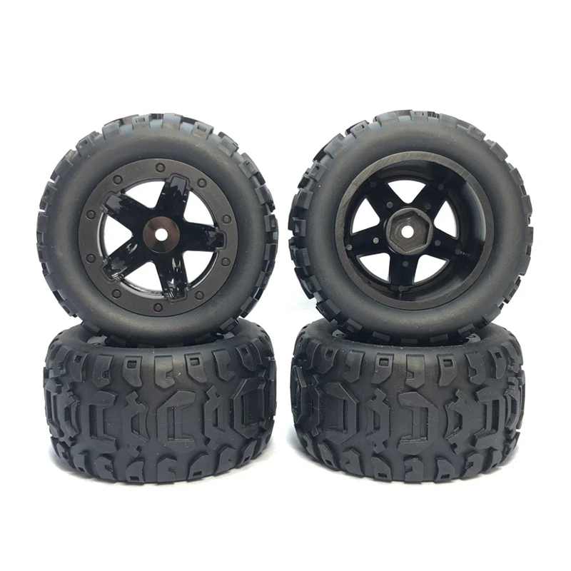 4Pcs Large Tire Widening Tyre Wheel For Wltoys 144001 124016 124018 124019 12428 Haiboxing 16889 RC Car Upgrade Parts