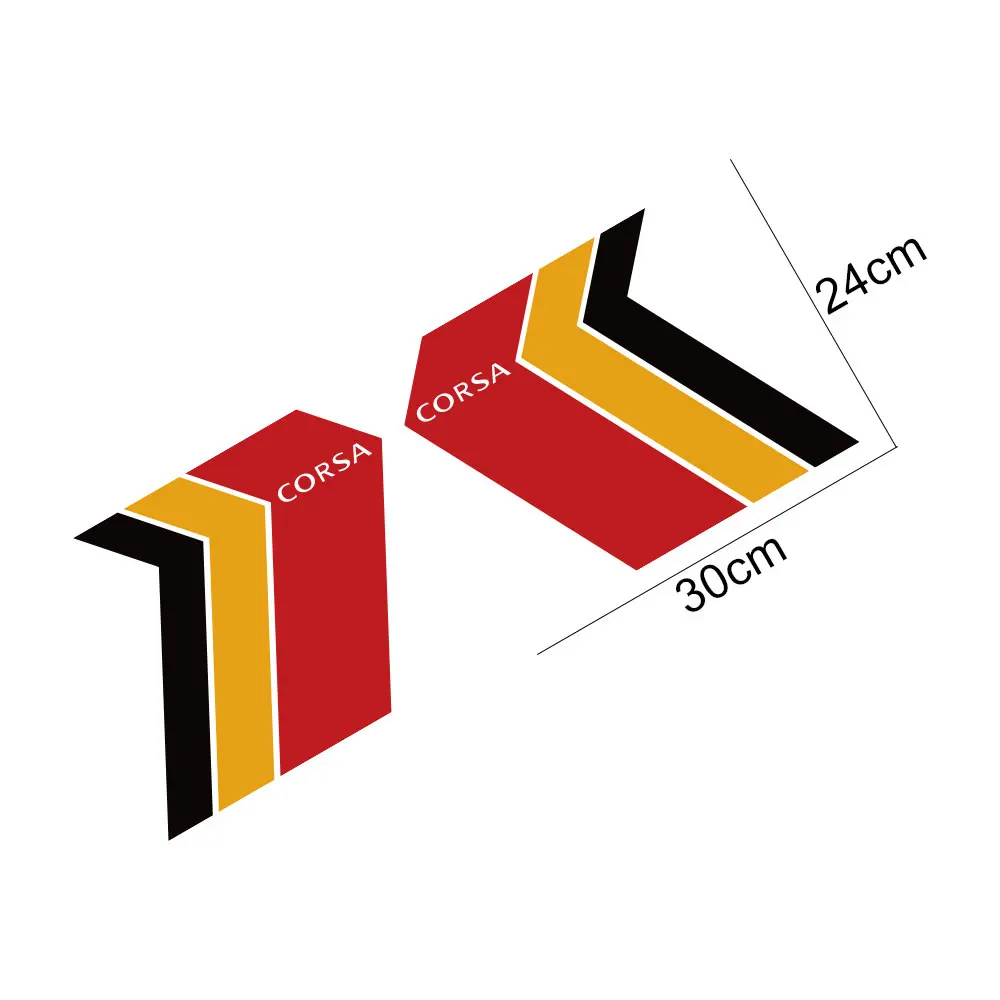 3 Color Car 2Pcs Stickers For Opel Astra ddmysmile Corsa Insignia Opc Vectra Zafira Grandland Meriva Mokka Crossland X Auto Accessories Smile