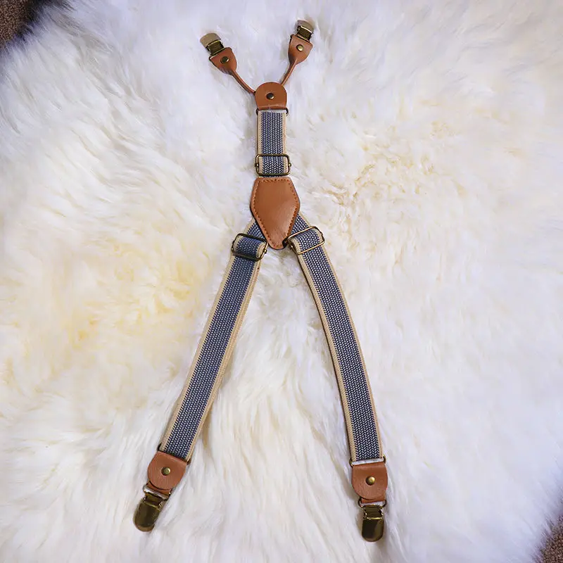 Suspenders Children Child 2.5Cm From 2 To 7 Year Suspenders Adjustable Baby Suspenders 4-Clip Y-Back Braces Accessory Gift smile