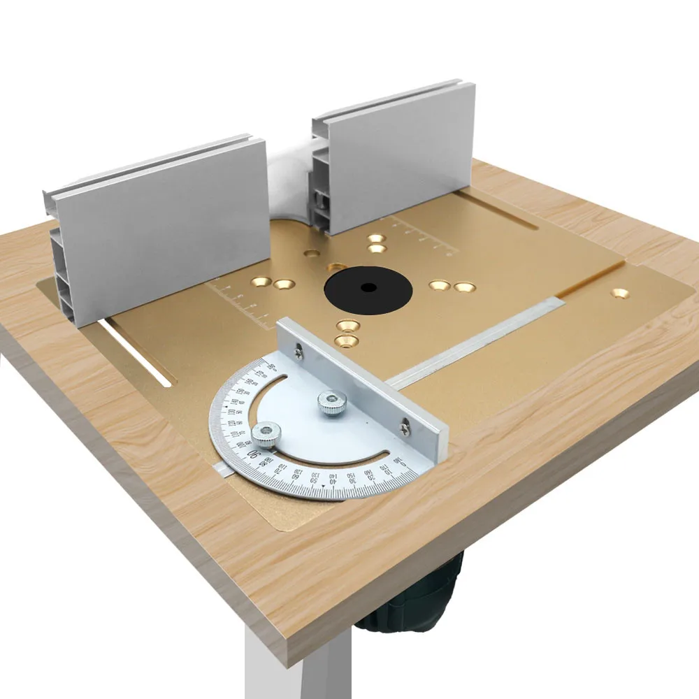 C8 Aluminum Router Table Insert Plate W/ Miter Gauge for Woodworking Benches new Table 2025 Saw Multifunctional Trimmer Engraving hine