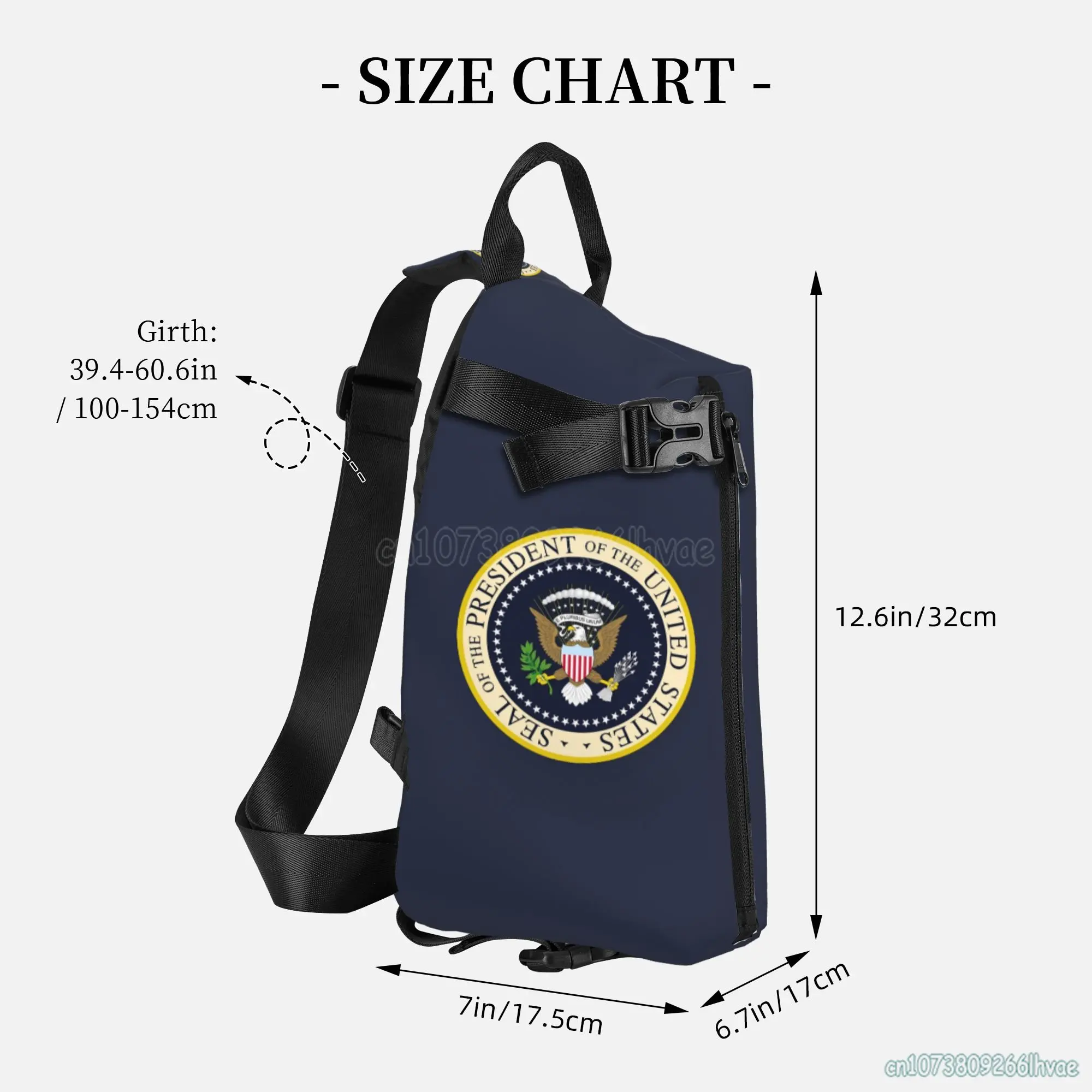 The Seal President of of The United States Crossbody Bag Unisex Casual Sling Chest Bag Daypack for Travel Sport Running Hiking smile
