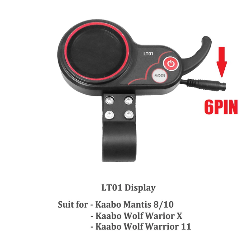 LT01 Display Thumb Throttle 36V-72V 6PIN For Kaabo Mantis 8/10 Kaabo Wolf Warriorx Kaabo Wolf Warrior11 Electric Scooter Parts