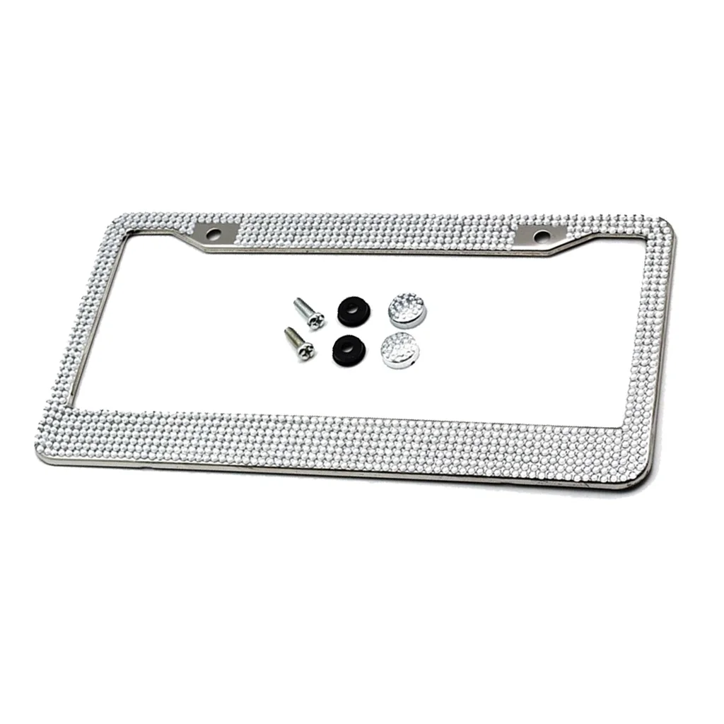 Dia 2025 License Plate new Frame for US Car Bling Glitter Rhinestone Holder