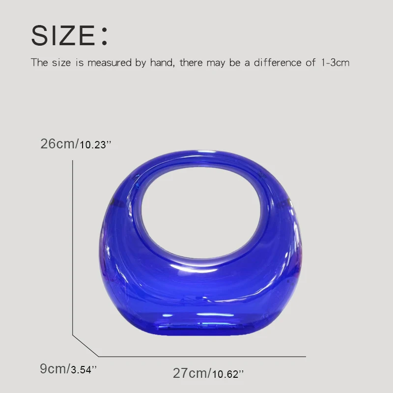 For Bags Ladies Evening Women Designer Handbags And Purses 2023 New In Acrylic Rainbow Chain Shoulder Messenger Half Moon smile