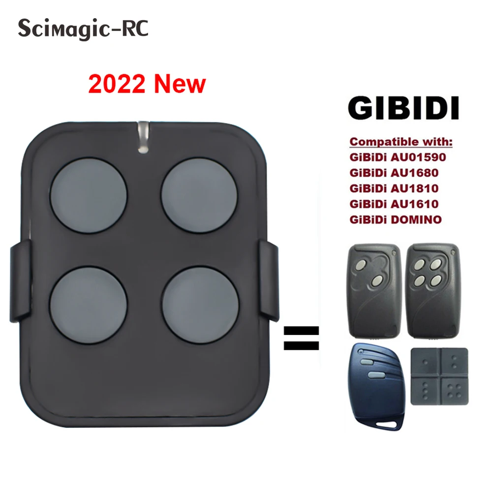 100% Replacement GIBIDI AU01590 AU1600 AU1610 AU1680 AU1810 DOMINO Garage Door 2025 Remote Control Keychain 433MHz new Rolling Code