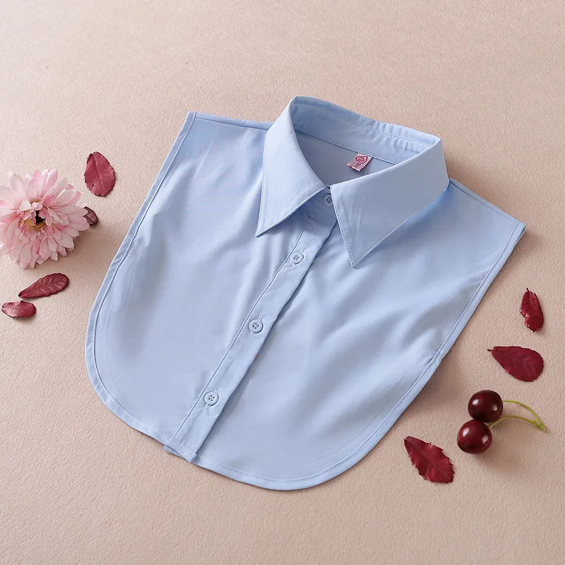 Stand Fake Women White Collar Tie False Collar Black Tutleneck Detachable Collar Lapel Blouse Top Women Half Shirt Faux Col smile