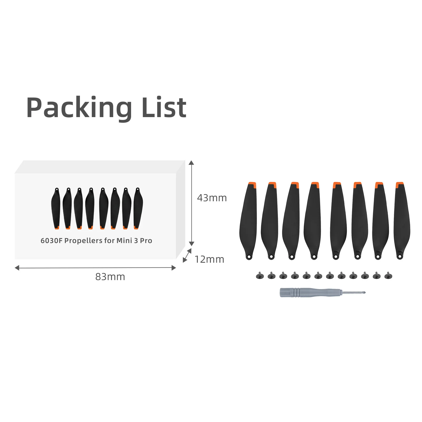 For DJI Mini 3 Pro 8pcs Propellers Drone Low-Noise Quick-Release Blades Props High Quality Model Aircraft Wing Accessories
