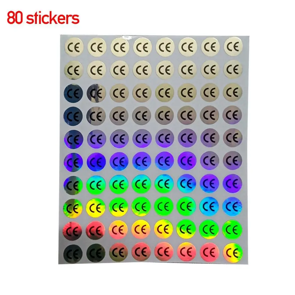 Hologram Sticker Stickers 80 CE Certificated Label Sticker Diameter 10*10Mm ddmysmile Cool Gradient Colors Waterproof For Electronic Smile 10*10Mm